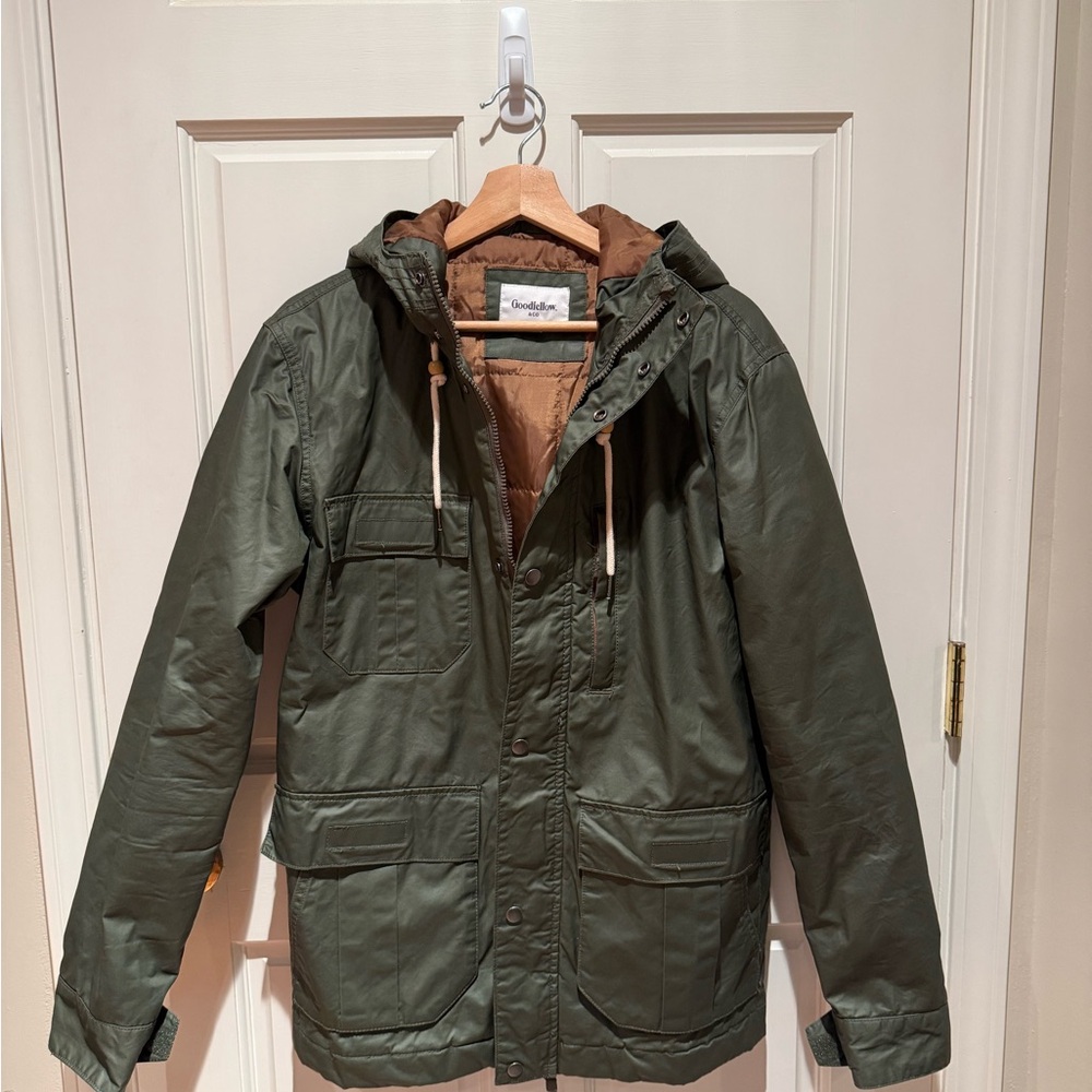 Goodfellow & Co Dark Green Hooded Raincoat